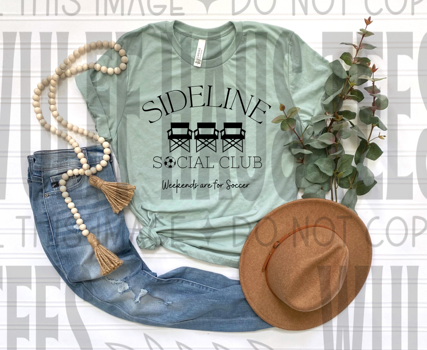 Sideline social club soccer | Tee