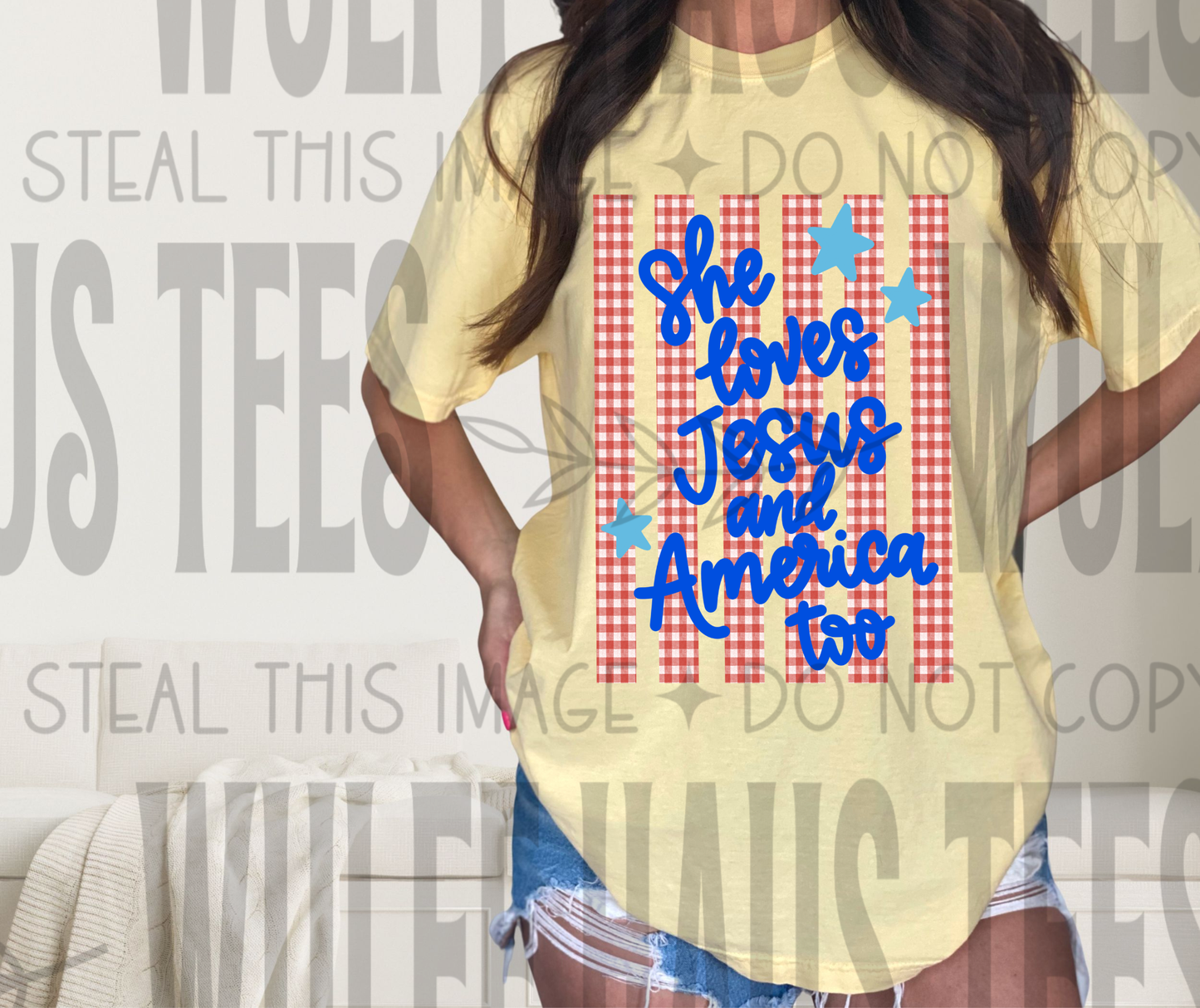 She loves Jesus and America too |tee
