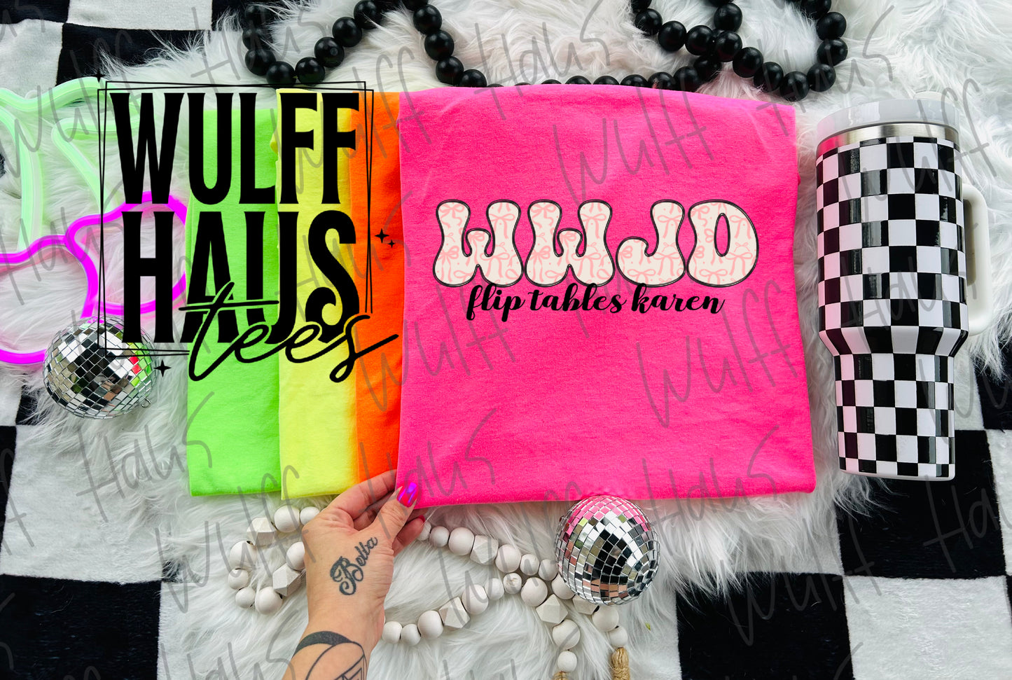 WWJD FLIP TABLES KAREN | tee