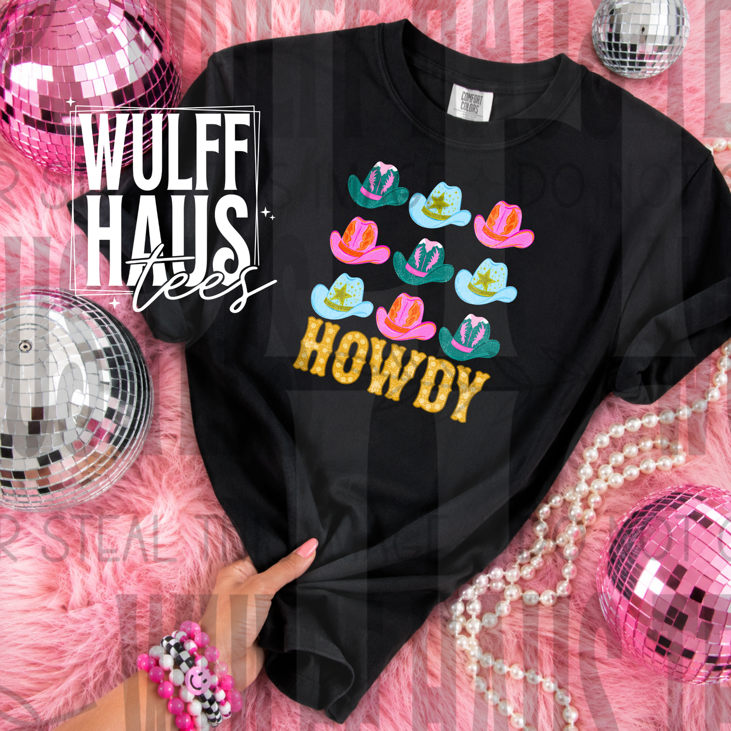 Howdy neon hats | comfort color | Tee