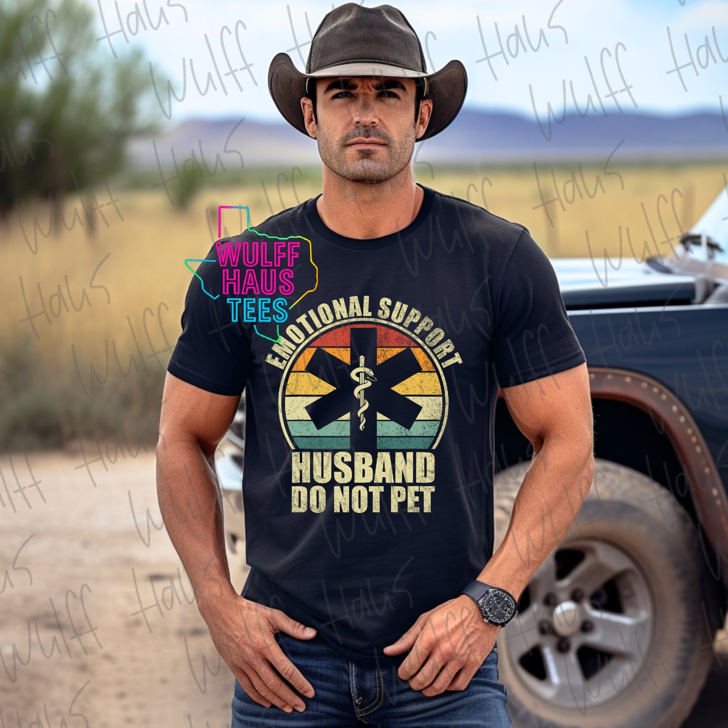 Emotional support husband β’ do not pet β|tee