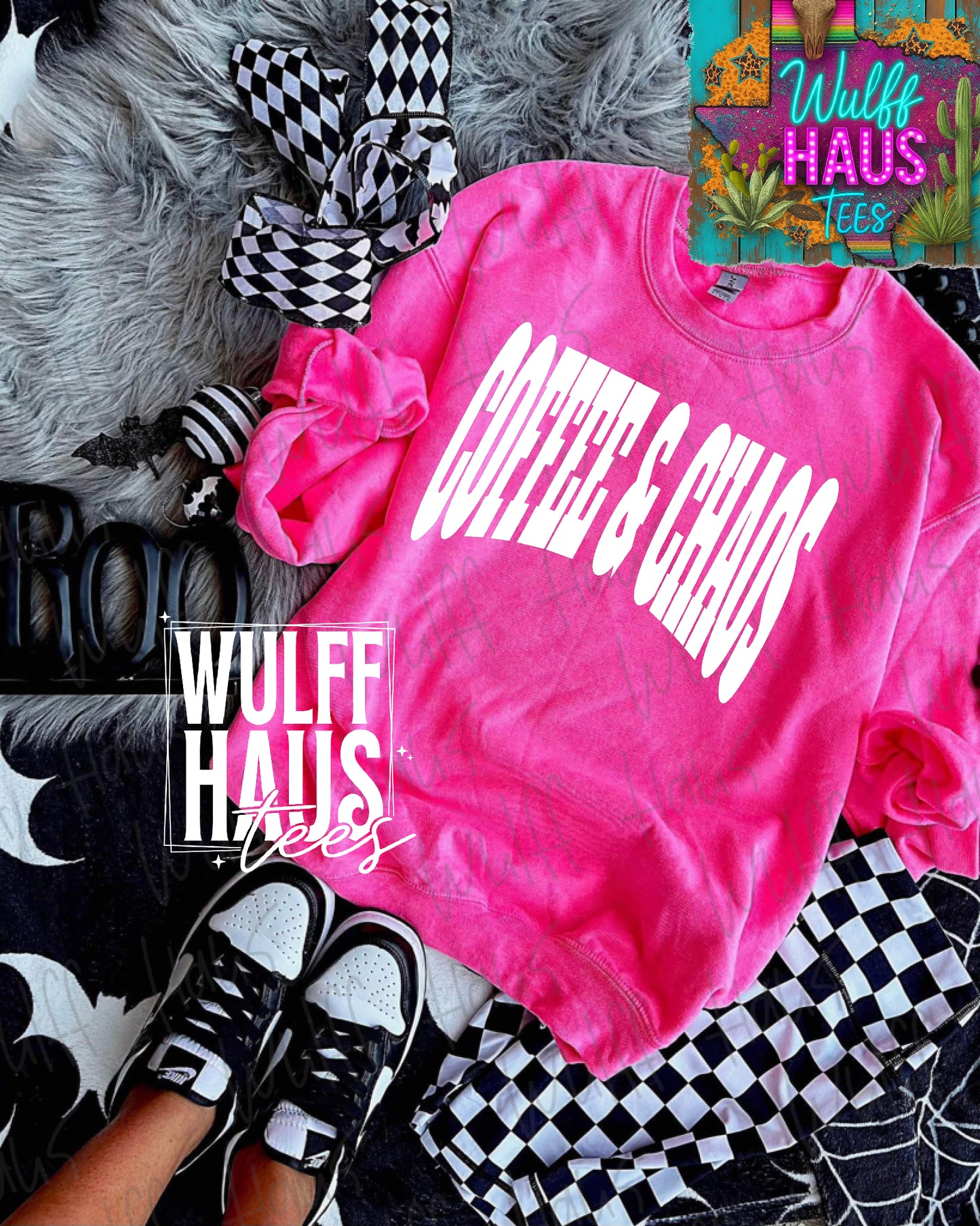 Coffee & Chaos oversized print | crewneck ✨ exclusive ✨