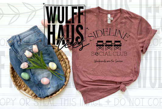 Sideline social club soccer | Tee