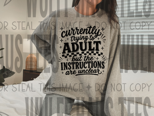 Currently trying to adult...| Gildan 50/50| Sweatshirt