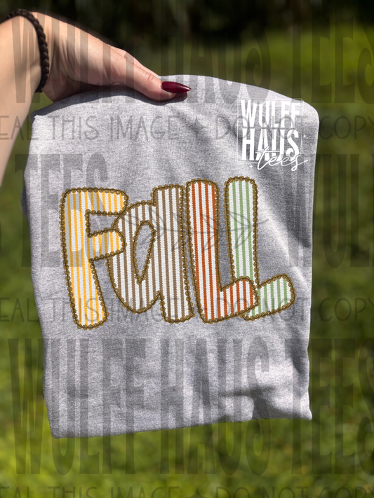 Faux seersucker Fall {no bow} | tee