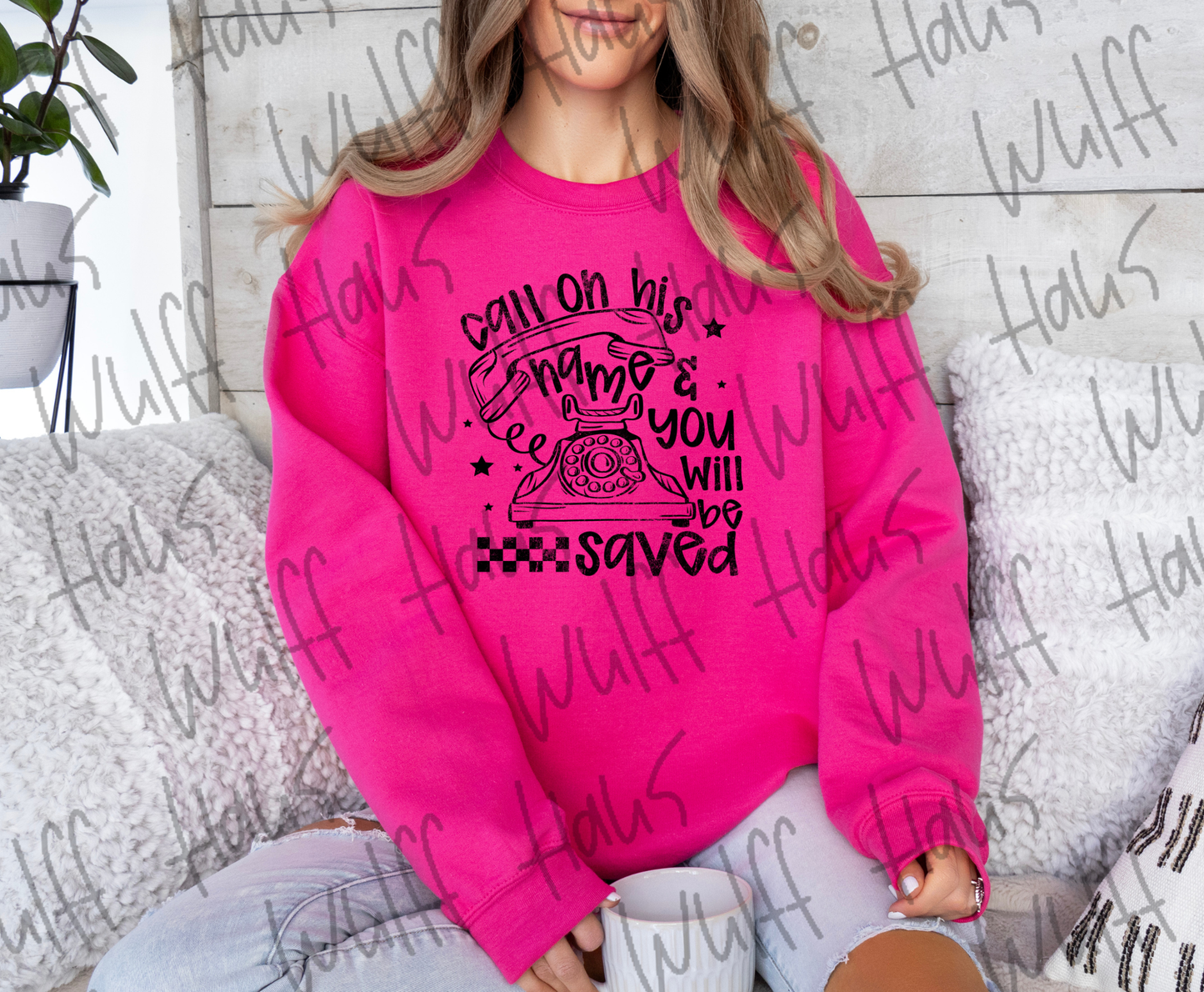 Call on Him & you will be saved   | crewneck