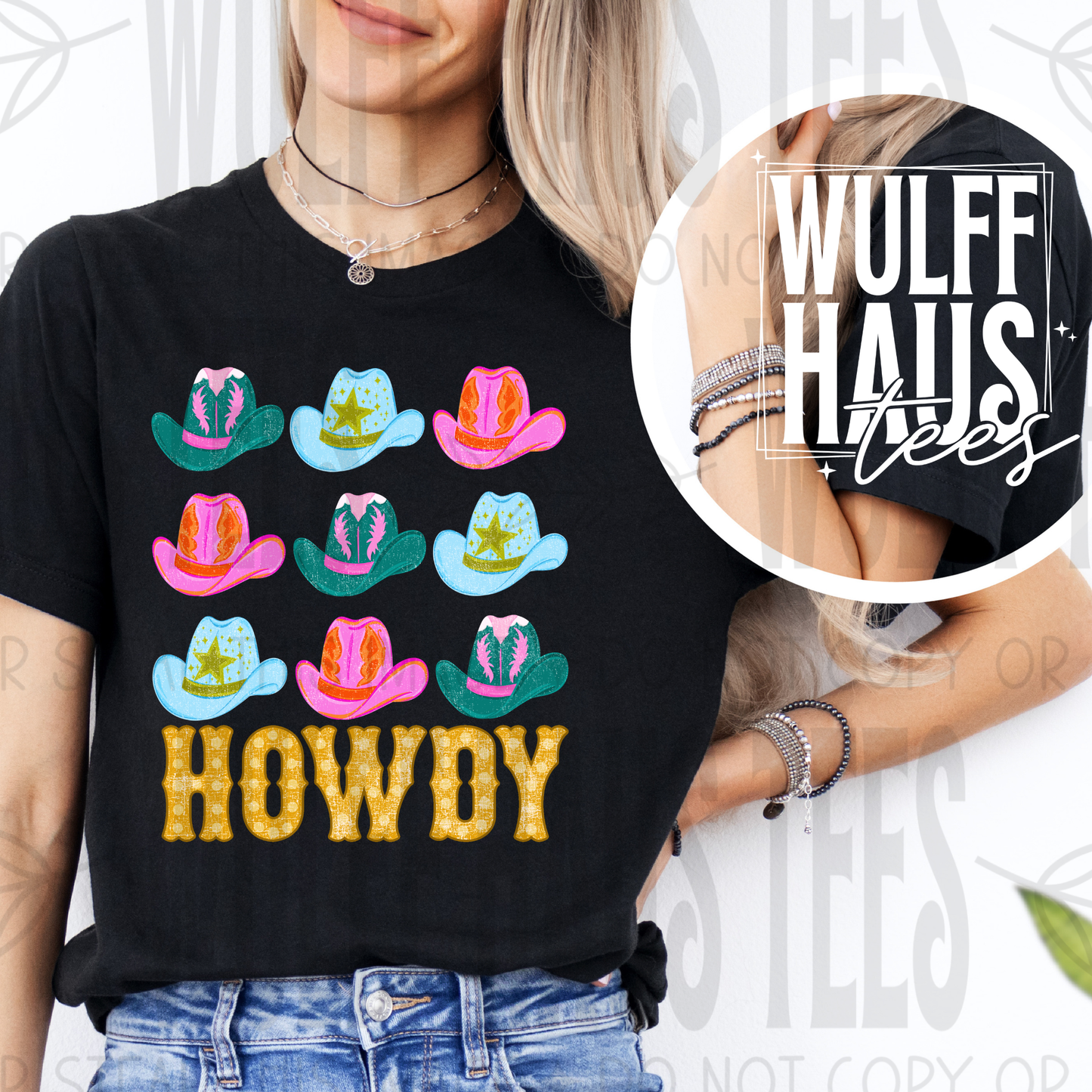 Howdy neon hats | Tee