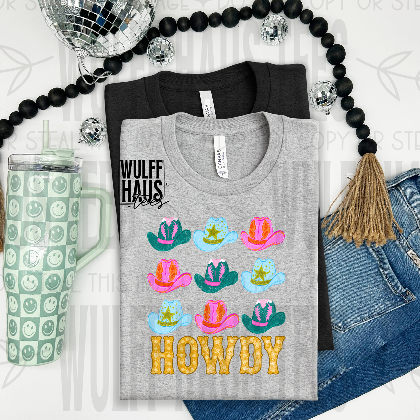 Howdy neon hats | Tee
